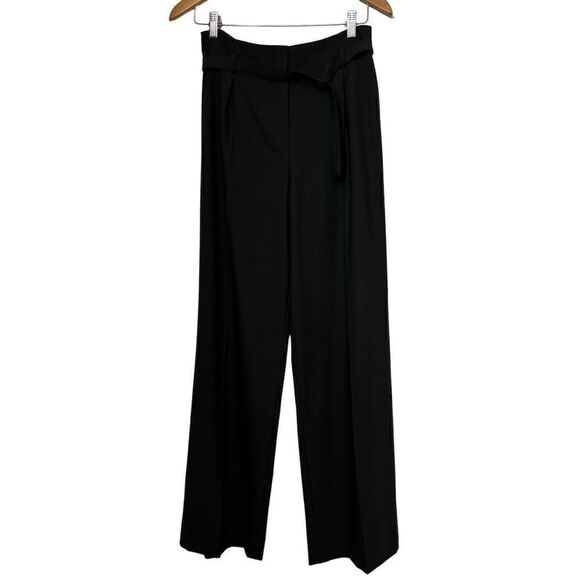 St. John Collection Wide Leg Wool Trouser in Black size 6 - Picture 1 of 15